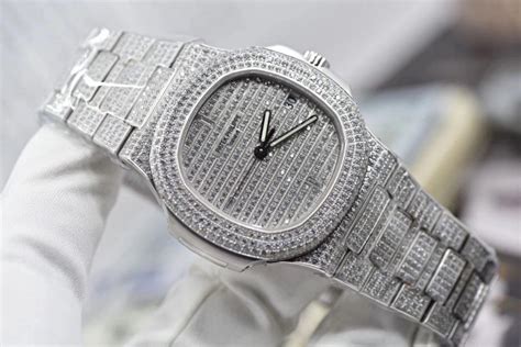 fake diamond steel watches